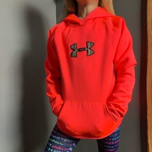 Under armor pink and camo hoodie